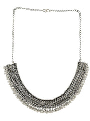 Silver Plated Oxidised Classic Necklace