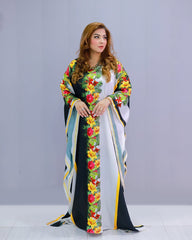 Lawn black kaftan