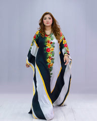 Lawn black kaftan