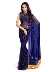 Blue Embellished Saree