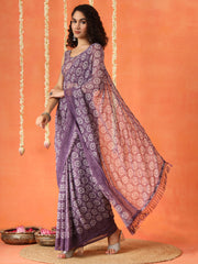 Ready to wear floral printed georgette saree