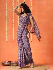 Ready to wear floral printed georgette saree