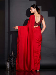 Tikhi Imli - Red Ready to Wear Saree