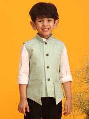 Boys' Green Nehru Jacket