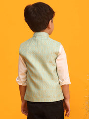 Boys' Green Nehru Jacket