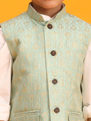 Boys' Green Nehru Jacket