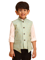 Boys' Green Nehru Jacket