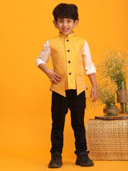 Boys' Yellow Nehru Jacket