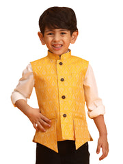 Boys' Yellow Nehru Jacket