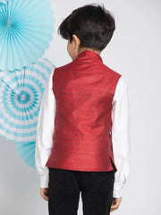 Boys' Maroon Nehru Jacket