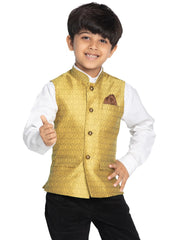 Boys' Yellow Nehru Jacket