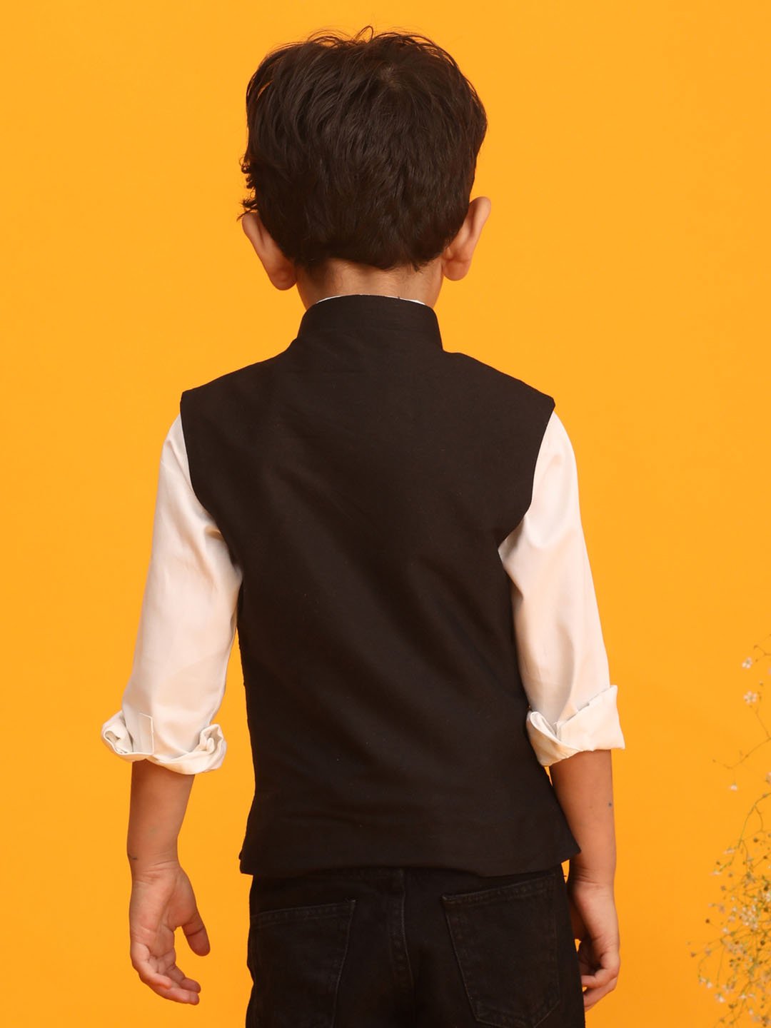 Boys' Black Nehru Jacket