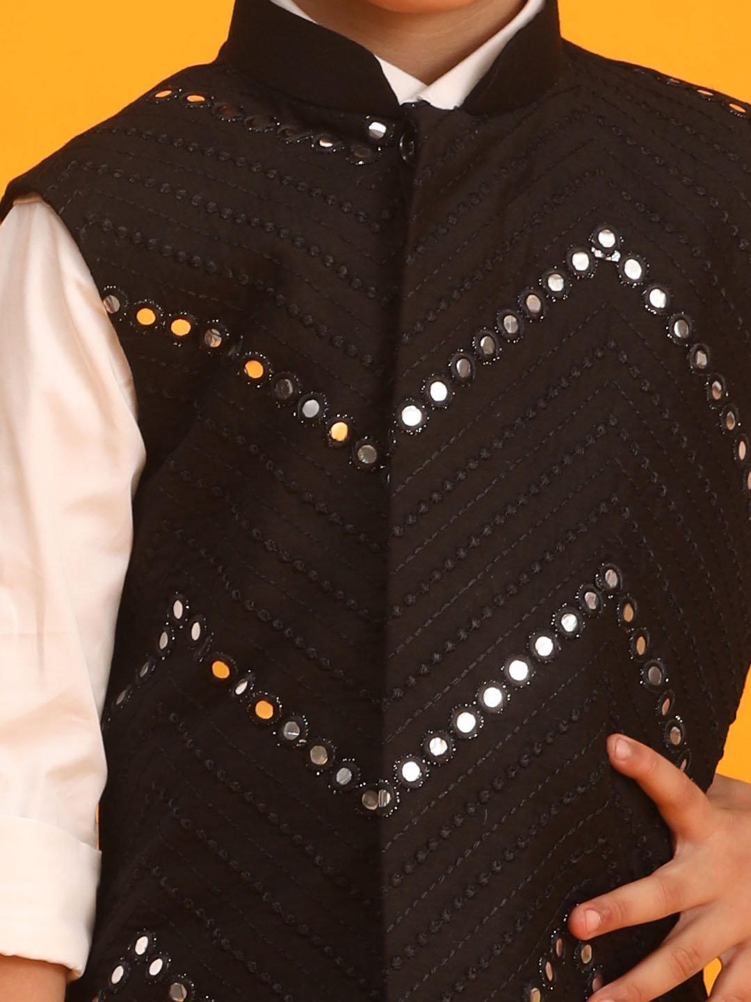 Boys' Black Nehru Jacket