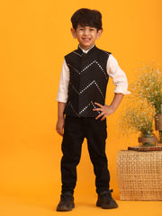 Boys' Black Nehru Jacket