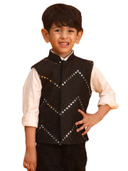 Boys' Black Nehru Jacket