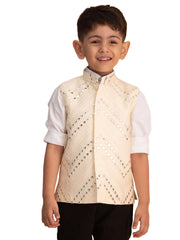 Boys' Cream Nehru Jacket