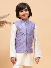 Boys' Purple Nehru Jacket