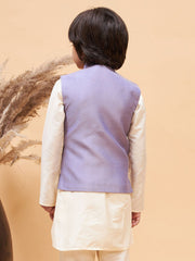 Boys' Purple Nehru Jacket