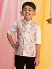 Boys' Pink Nehru Jacket