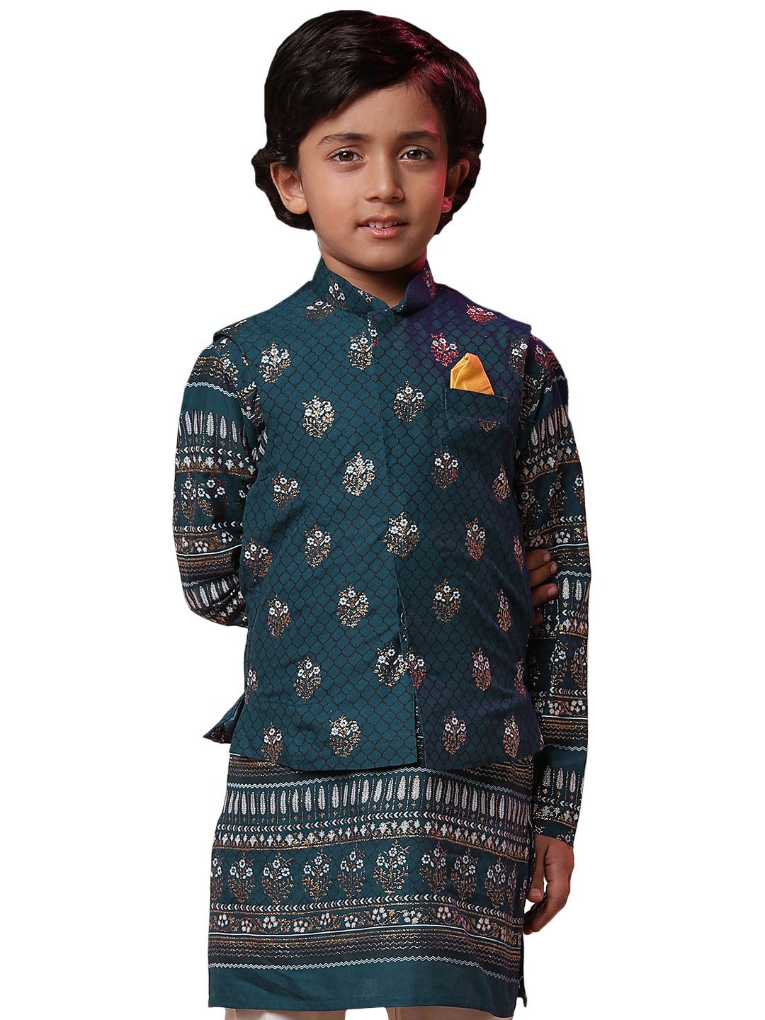 Boys' Navy Blue Nehru Jacket