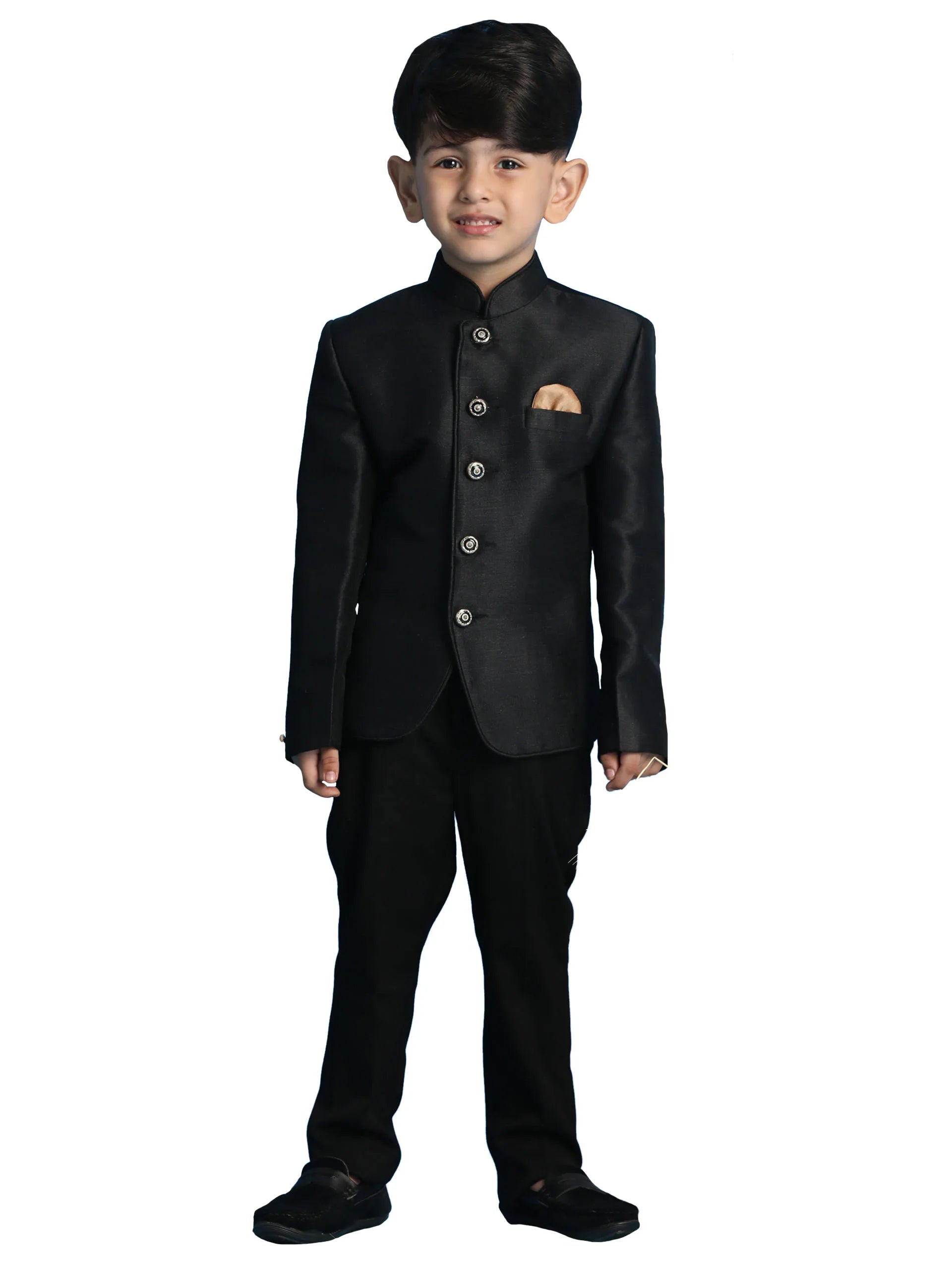 Boys' Black Jodhpuri