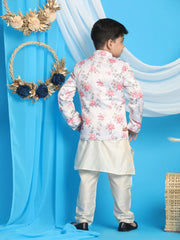 Boys' Peach And Cream Ethnic Combo Set