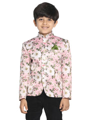 Boys' Multicolor-Base-Pink Jodhpuri