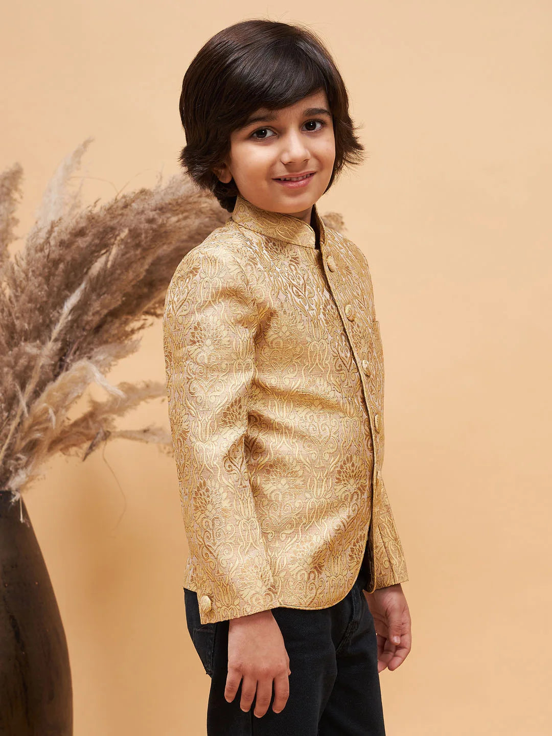 Boys' Rose Gold Jodhpuri