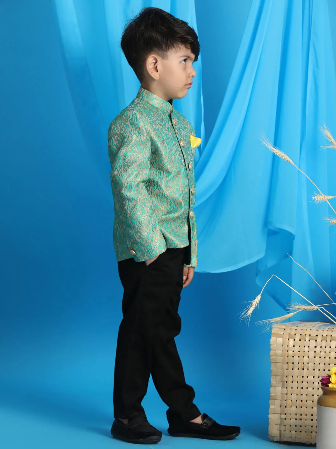 Boys' Green Jodhpuri