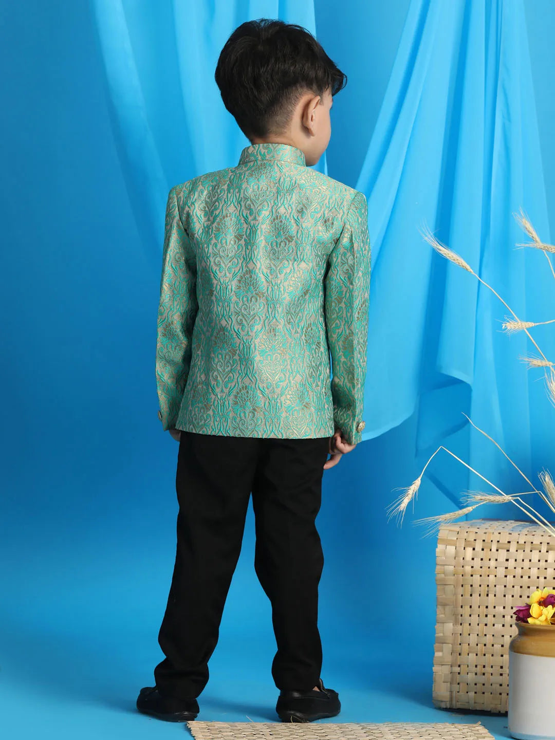 Boys' Green Jodhpuri