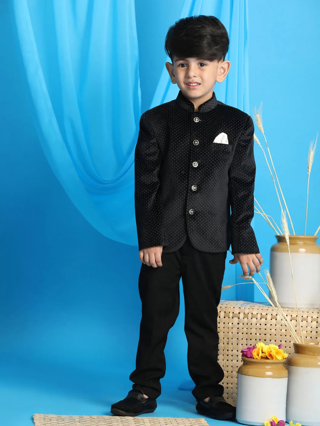 Boys' Black Jodhpuri