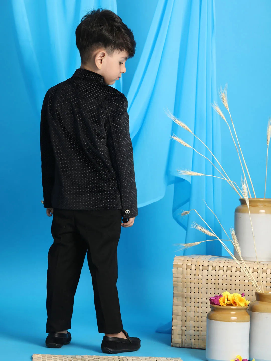 Boys' Black Jodhpuri