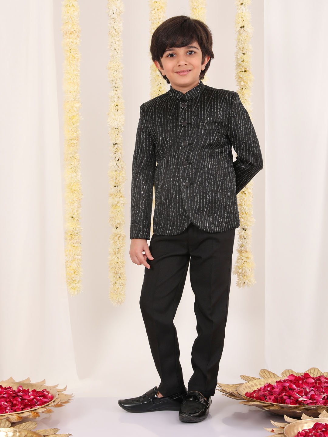 Boys' Black Jodhpuri