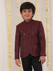 Boys' Maroon Jodhpuri