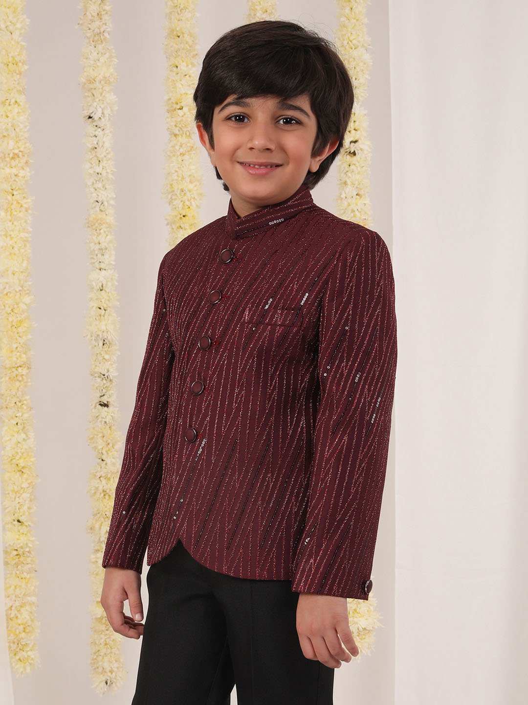 Boys' Maroon Jodhpuri