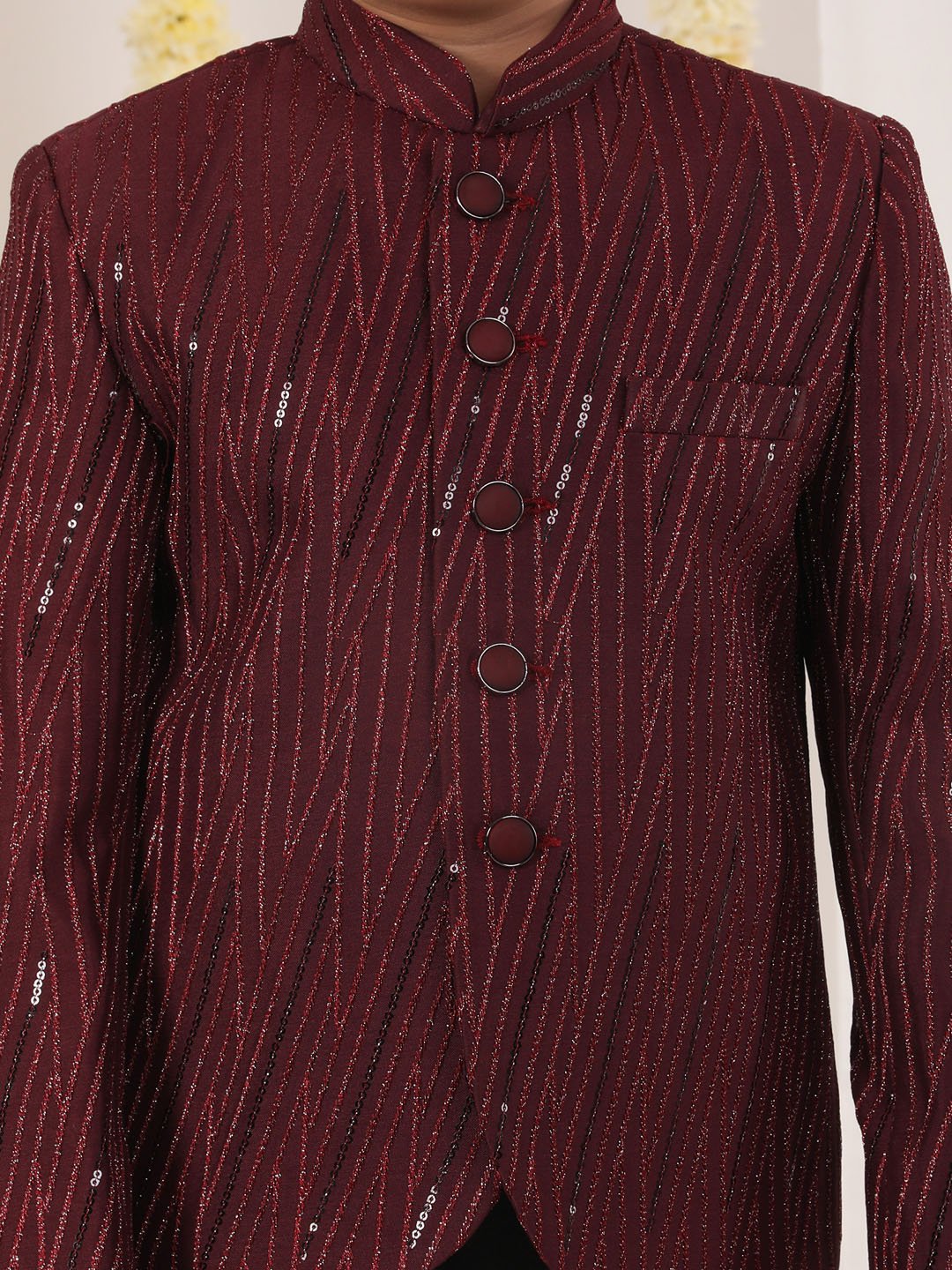 Boys' Maroon Jodhpuri