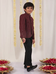 Boys' Maroon Jodhpuri