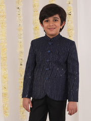 Boys' Navy Blue Jodhpuri