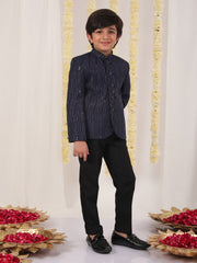 Boys' Navy Blue Jodhpuri