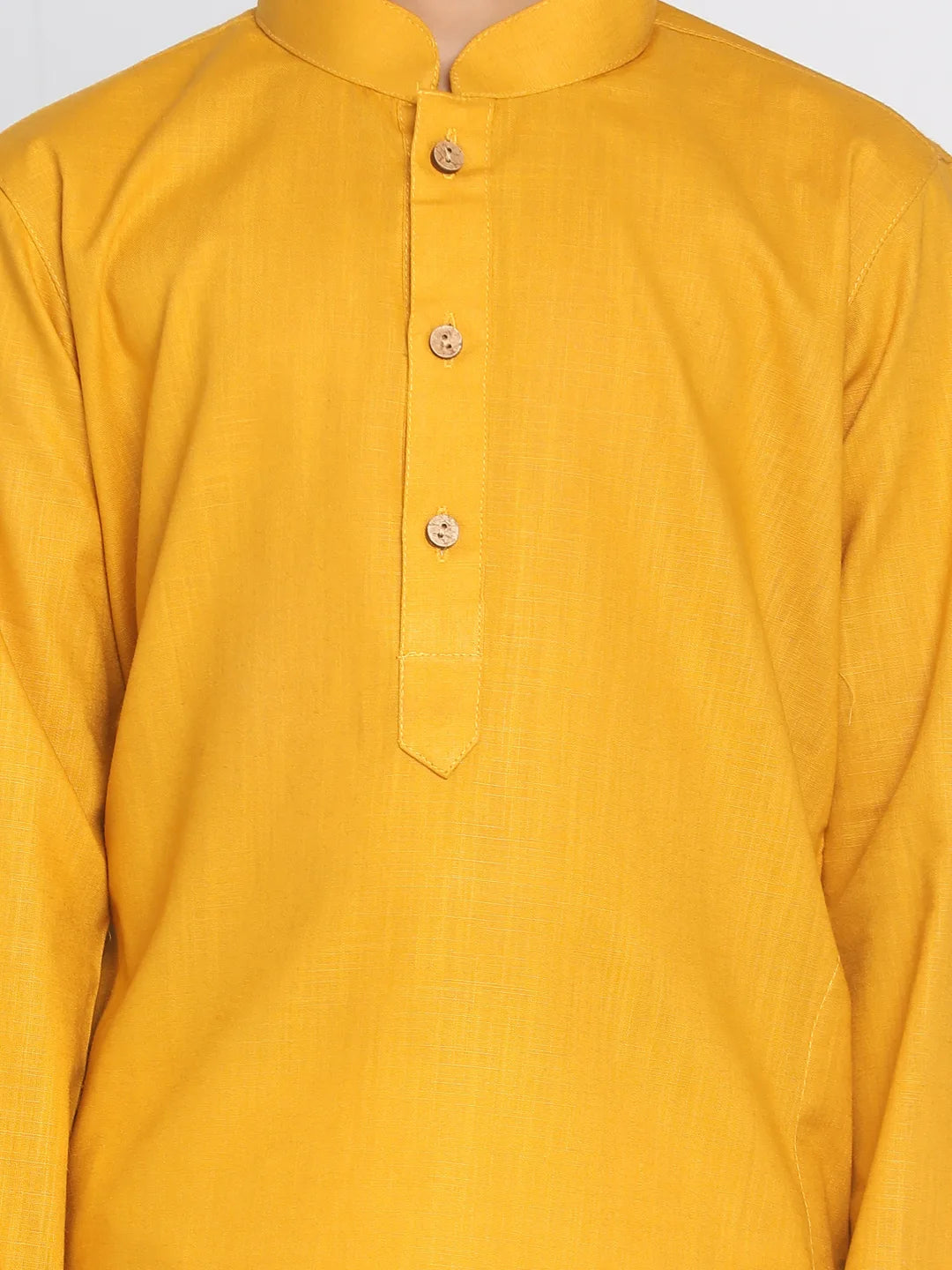 Boys' Mustard Yellow Kurta and Dhoti Set