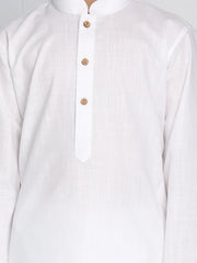 Boys' White Kurta and Dhoti Set