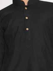 Boys' Black Kurta Pyjama Set