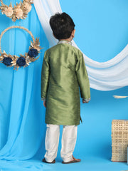 Boys' Green Kurta Pyjama Set