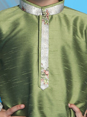 Boys' Green Kurta Pyjama Set