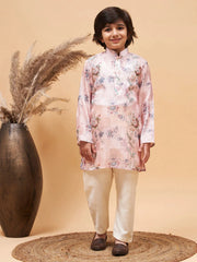 Boys' Pink Kurta Pyjama Set