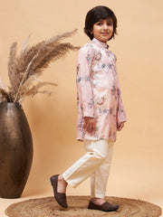 Boys' Pink Kurta Pyjama Set