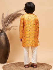 Boys' Yellow Kurta Pyjama Set