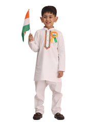 Boys' White Kurta Pyjama Set