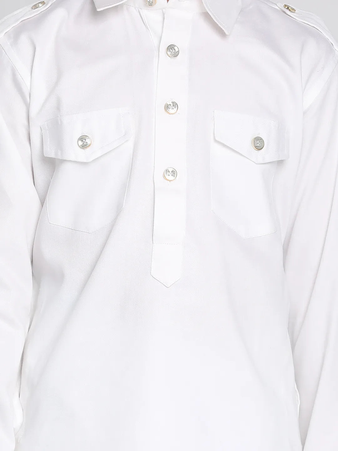 Boys' White Pathani Kurta Set