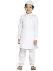 Boys' White Pathani Kurta Set